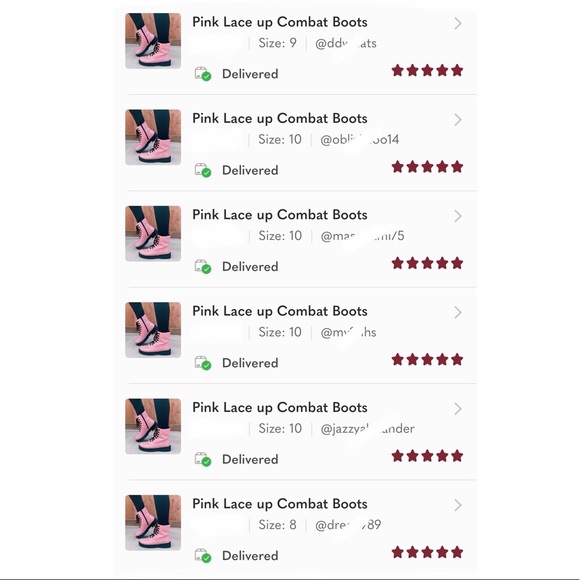 Pink Lace up Combat Boots - Picture 10 of 11